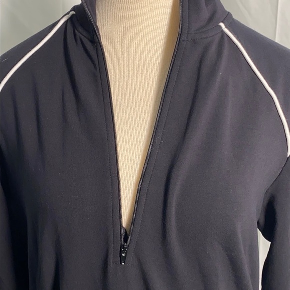 Terry Lewis classic luxuries‎ black quarter zip jacket tennis size S NEW - Picture 3 of 7
